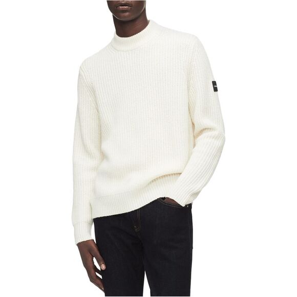 Calvin Klein Mens Mohair Pullover Sweater, Off-White, DM - Picture 1 of 1